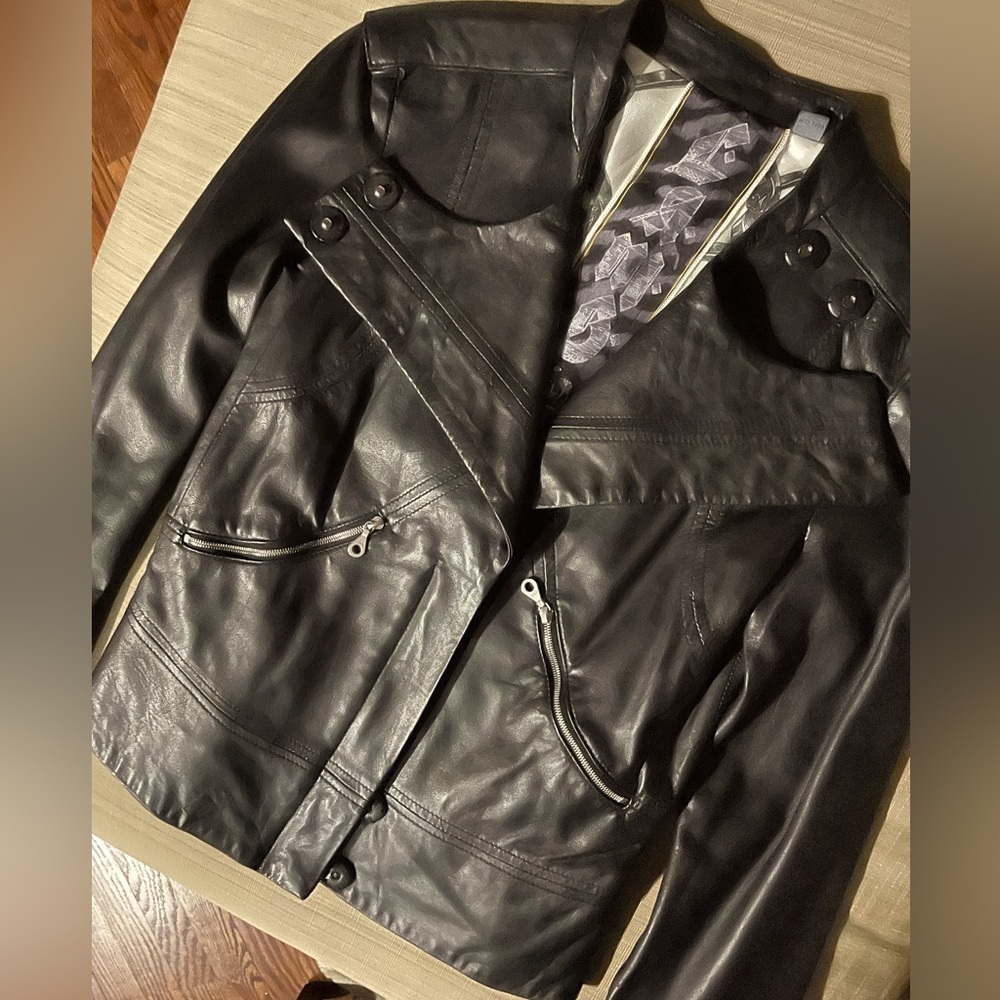 L.A.M.B by Gwen Stefani leather motorcycle jacket